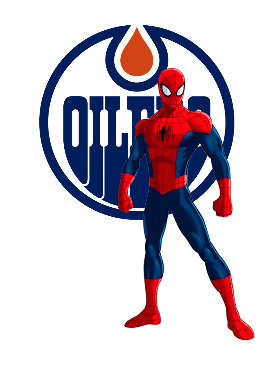 Edmonton Oilers Spider Man Logo custom vinyl decal [STKNHLSuperHero